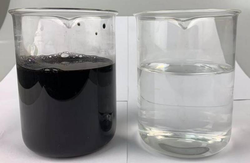 江蘇某配件制造有限公司水性油漆廢水效果對(duì)比